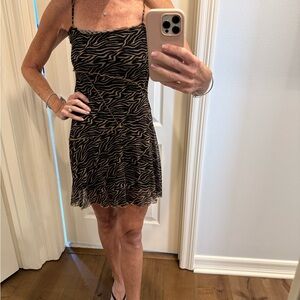 Urban Outfitters Black and Tan Mini Dress